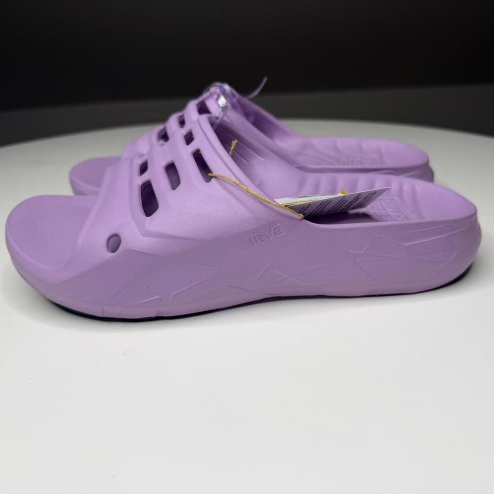 Teva Ultra Comf Apretrail Slides Lavender Purple Recovery Sandals Women’s NWT